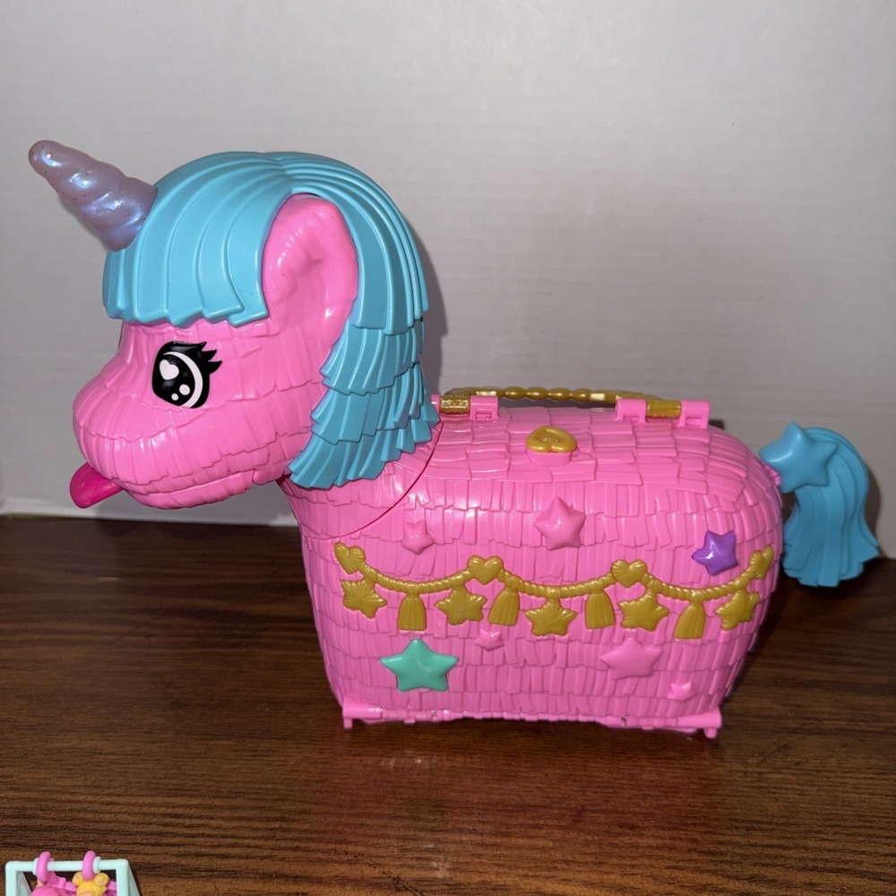 Polly Pocket 35th Anniversary Unicorn Partyland Playset Some Accessories Include - Picture 2 of 6